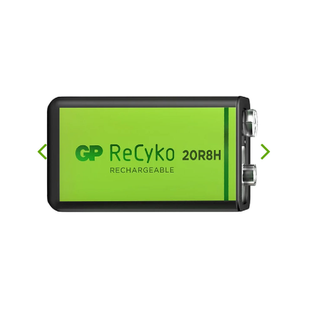 Batería Recargable GP 9V Recyko, 200mAh - TimeCenter