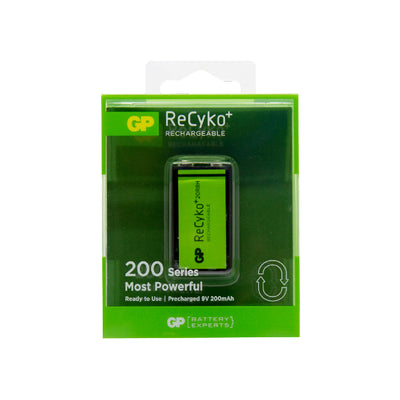 GP ReCyko Battery 200mAH 9V | 1 Battery Pack
